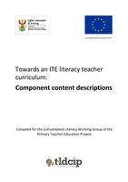 Towards an ITE literacy teacher curriculum: Component content descriptions