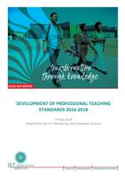 Development of Professional teacher Standards 2016-2018