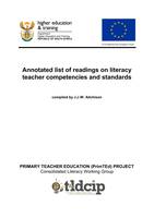 Annotated list of readings on literacy teacher competencies and standards