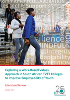 JET's latest publication: Exploring a Work-Based Values Approach in South African TVET Colleges to Improve Employability of Youth