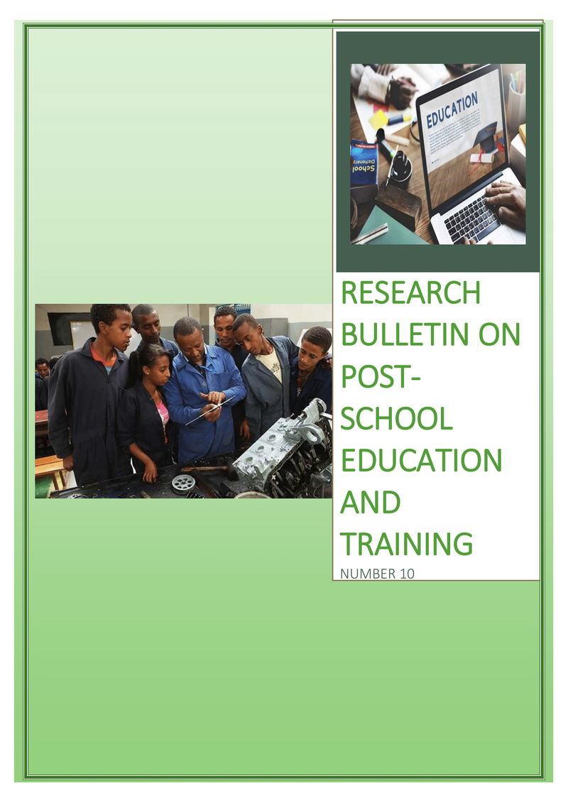 Research Bulletin on Post-School Education and Training (PSET) Research Bulletin on Post-School Education and Training (PSET)