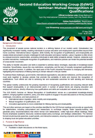 Concept: Second Education Working Group (EdWG) Seminar: Mutual Recognition of Qualifications